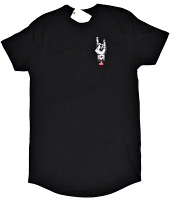  T-SHIRT WATATSUMI BLACK LONGER LENGTH 