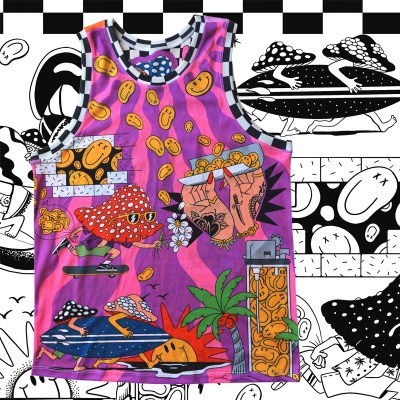 Shrooms Mesh Tank Top