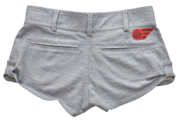 BLUE LINEN SHORTS