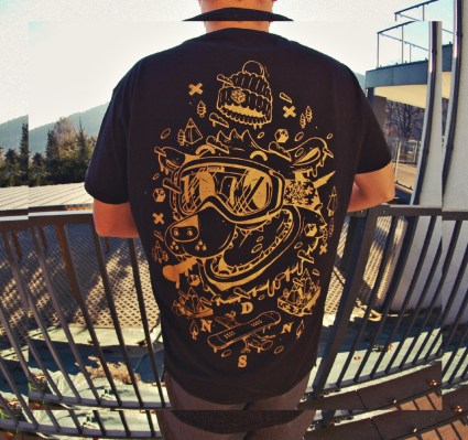  T-SHIRT GOLD BEAR LONG LENGTH