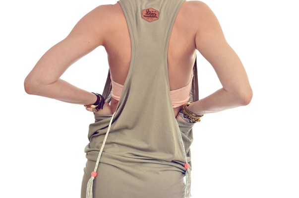 Khaki Low Cut Dress