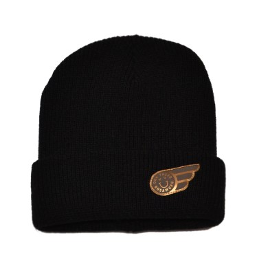  BEANIE GOLD SMILE BLACK 