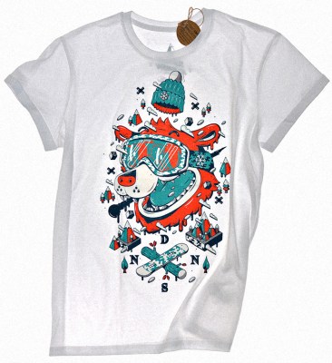 T-shirt Ice Bear Orange Roll Sleeve