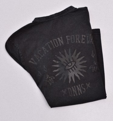 T-shirt Acid Black Vacation Forever 