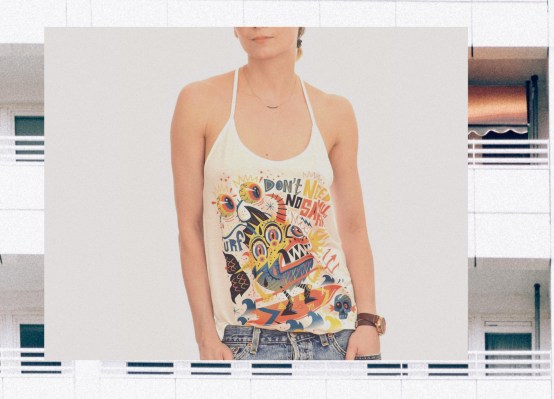 Top Gone Surfing Strap Vest White