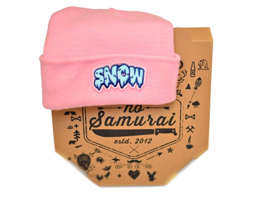 Beanie Snow Patch Pink