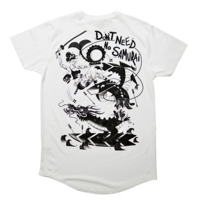 T-SHIRT WATATSUMI B&W LONGER LENGTH